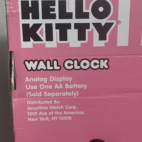 Hello Kitty Wall Clock Pink Frame Sanrio Kids Room Decor 10in Cute - Picture 3 of 7